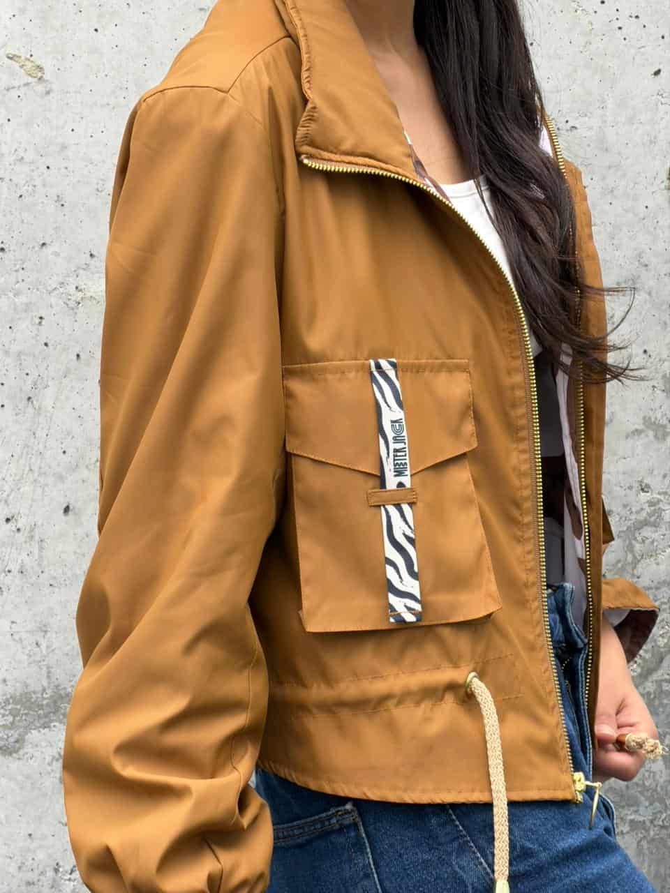 Chaqueta Corta Unicolor Mocca - miniatura 3