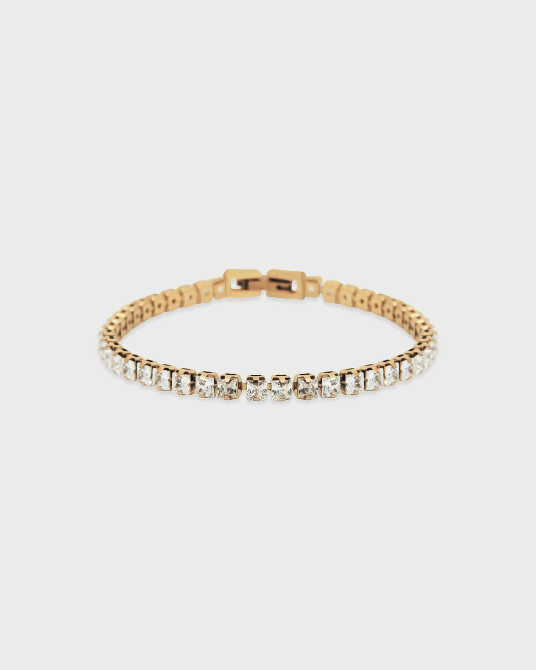 Pulsera Tennis Cristales - Acero Inoxidable - miniatura 1