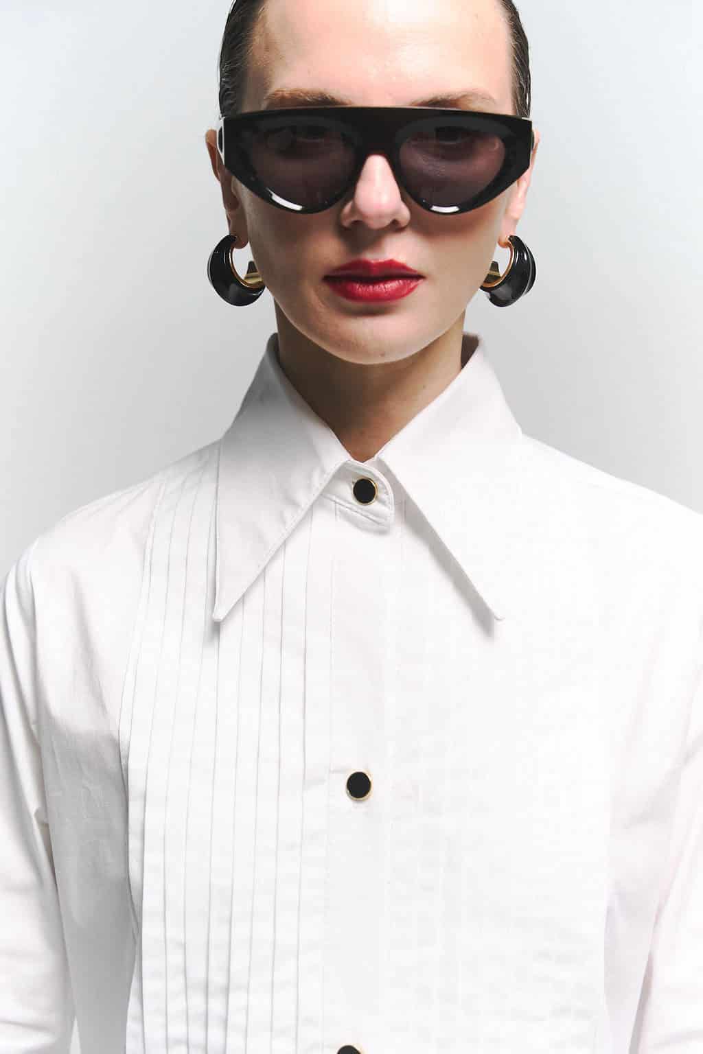 Blusa Smoking Marfil - miniatura 1