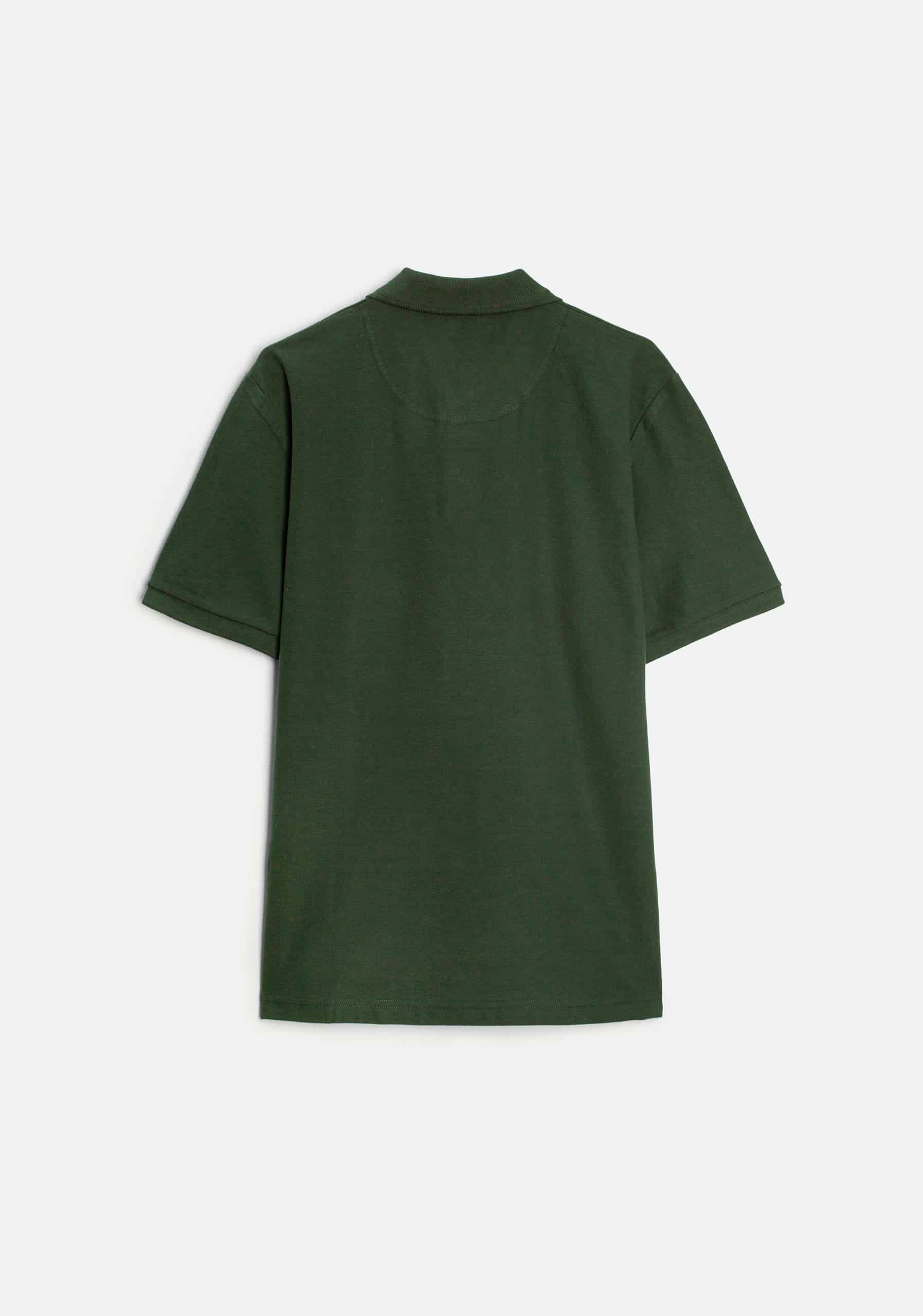 Camiseta Polo H Unicolor L-Ros Verde Osc. - miniatura 3