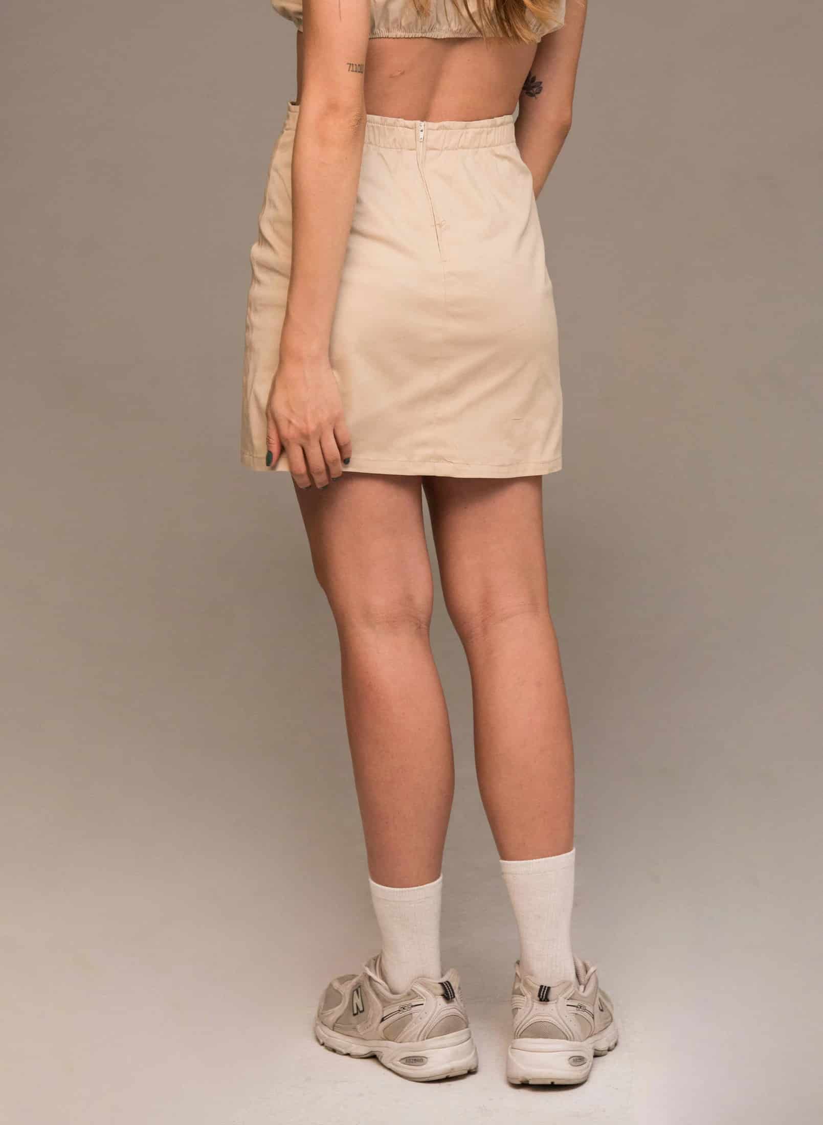 Falda Row de algodón - beige - miniatura 5