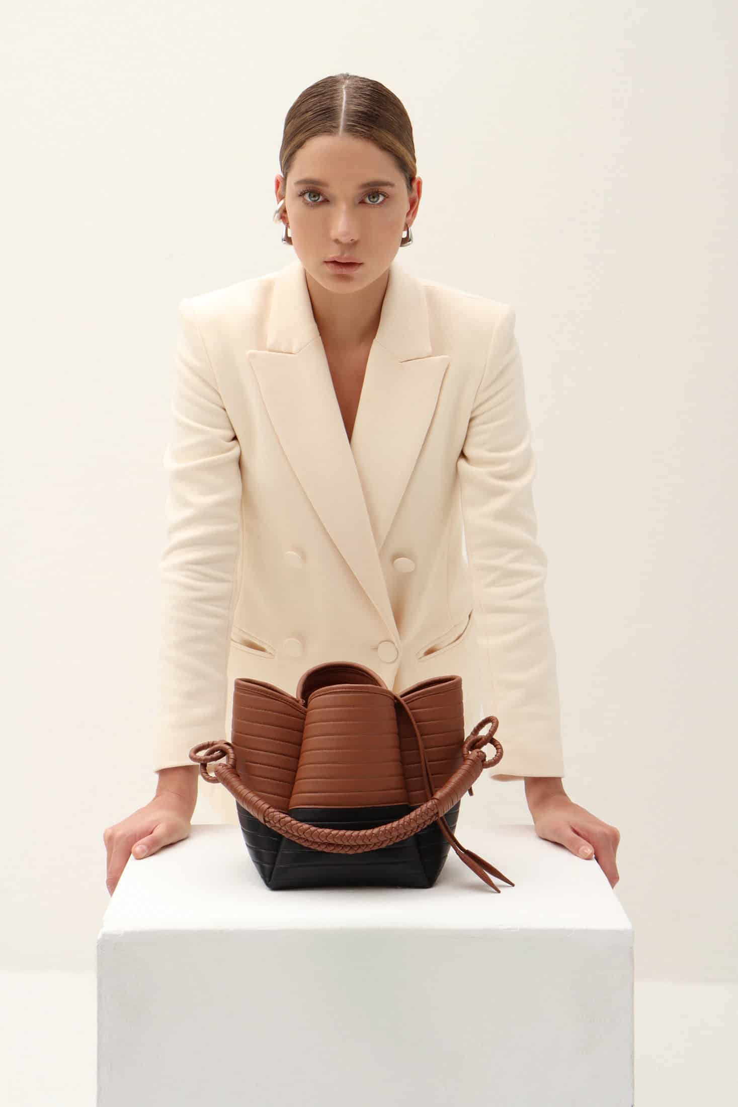 Tulip Oxford Bag, Black & Brandy - miniatura 4