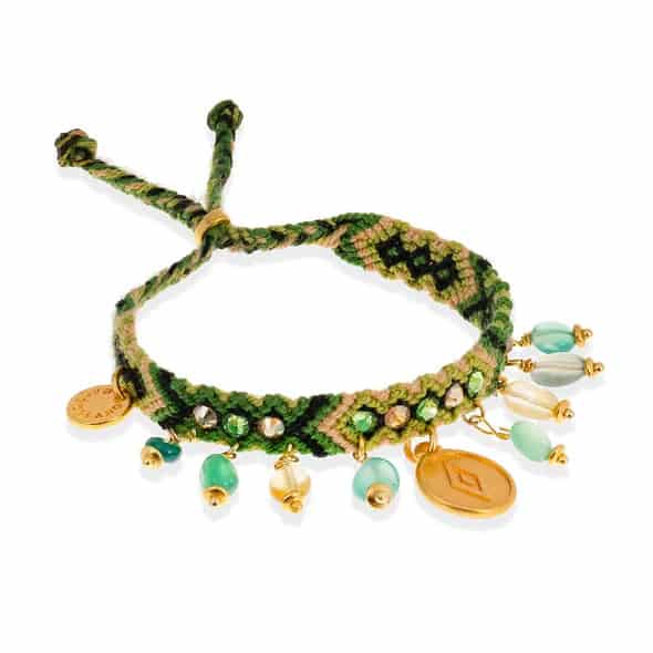 Kalepsu Wayuu bracelet - Nature Green - miniatura 1