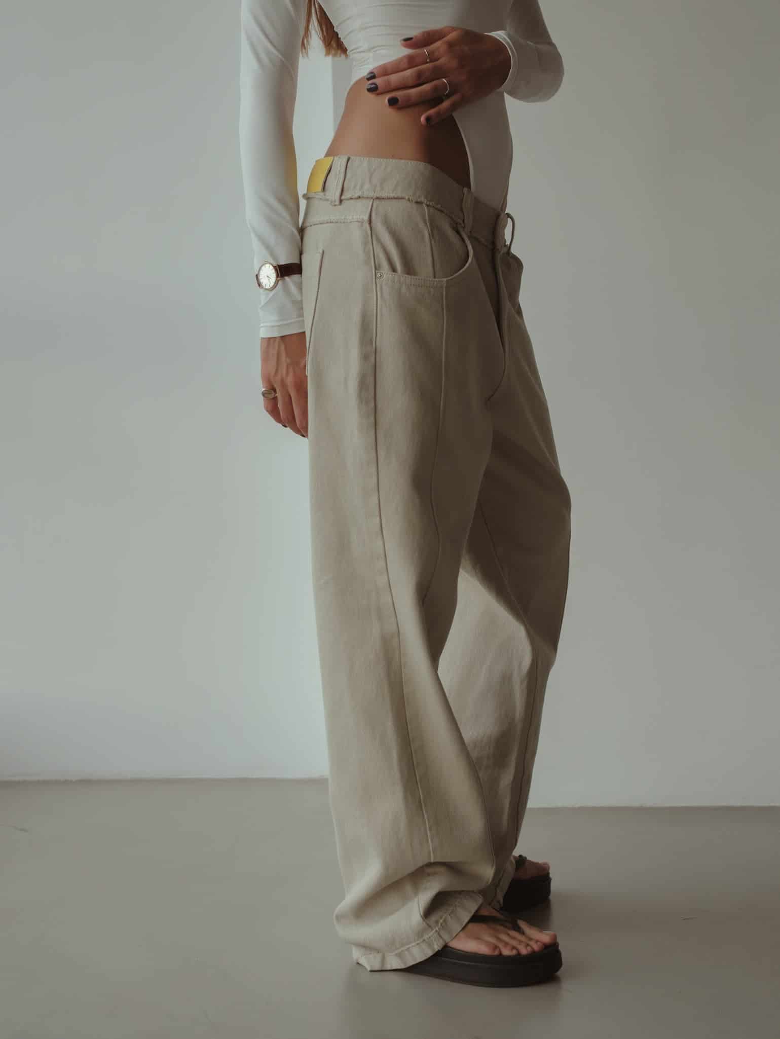SPLIT LEG STRAIGHT JEAN - ASH - miniatura 5