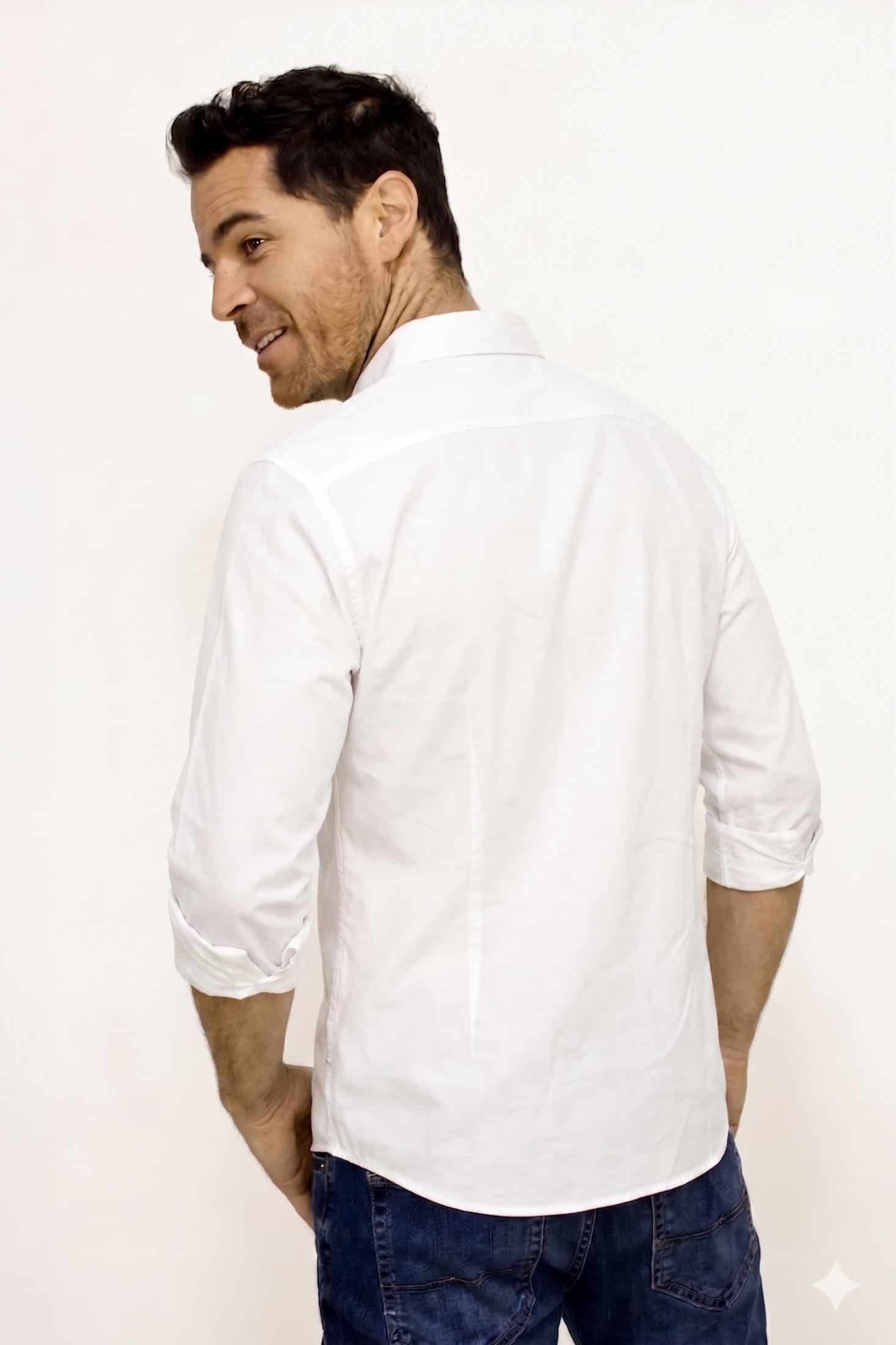 Camisa Blanca Para Hombre - miniatura 3