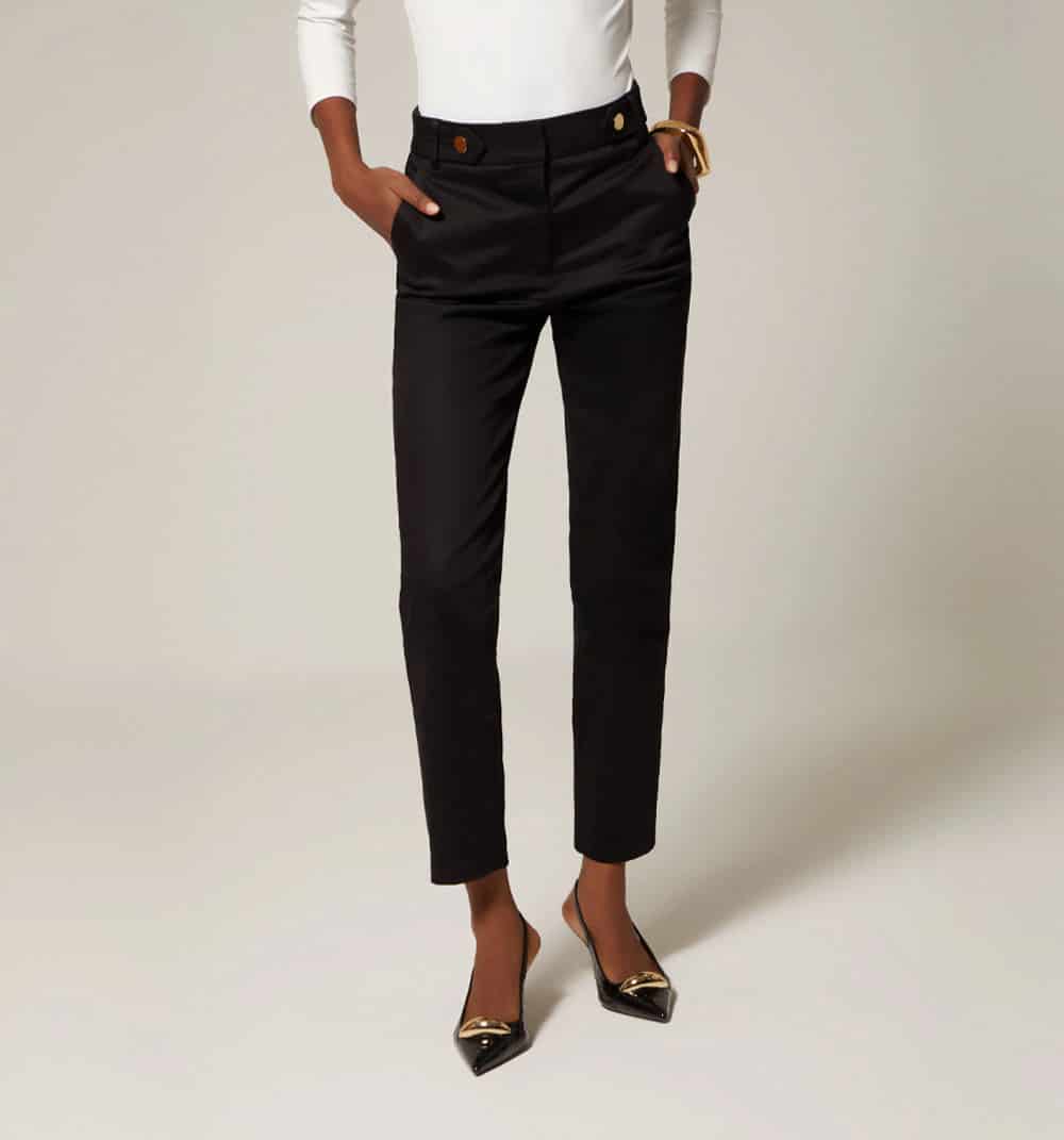 Pantalon tiro alto detalle en pretina - miniatura 2