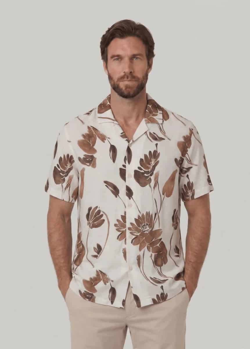 Camisa estampada manga corta para hombre Jon Sonen 027225067 - miniatura 2