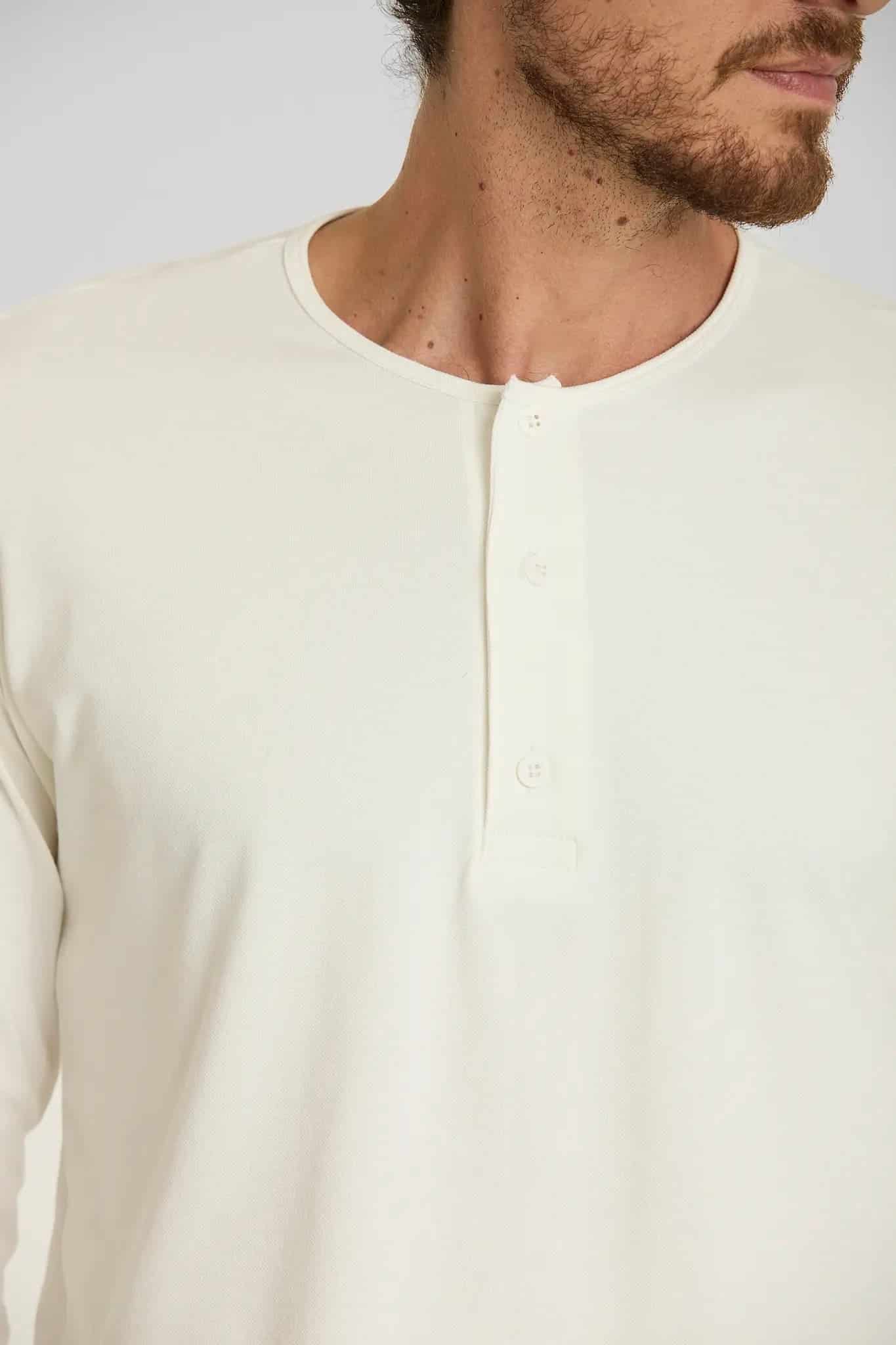 Camiseta Henley Crudo - miniatura 3
