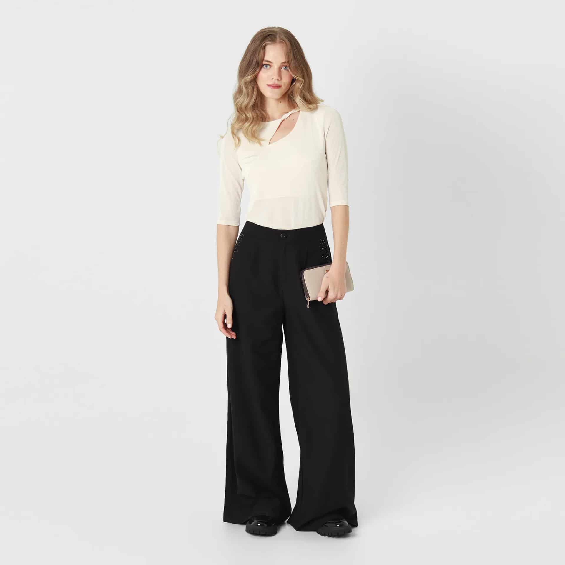 Pantalon Tiro Alto Bota Flare - miniatura 1