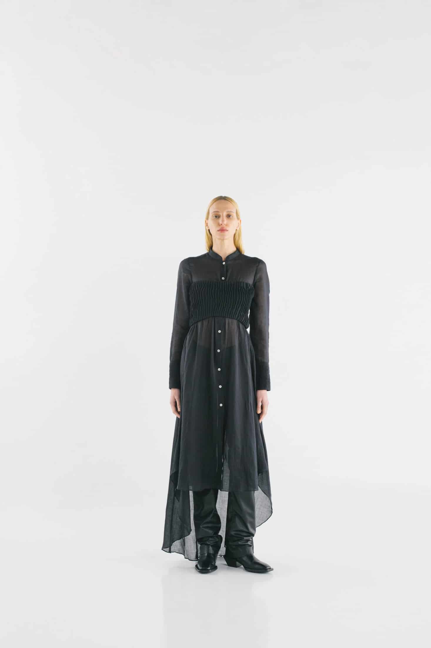 FURROWS SHIRT DRESS TOP - miniatura 2