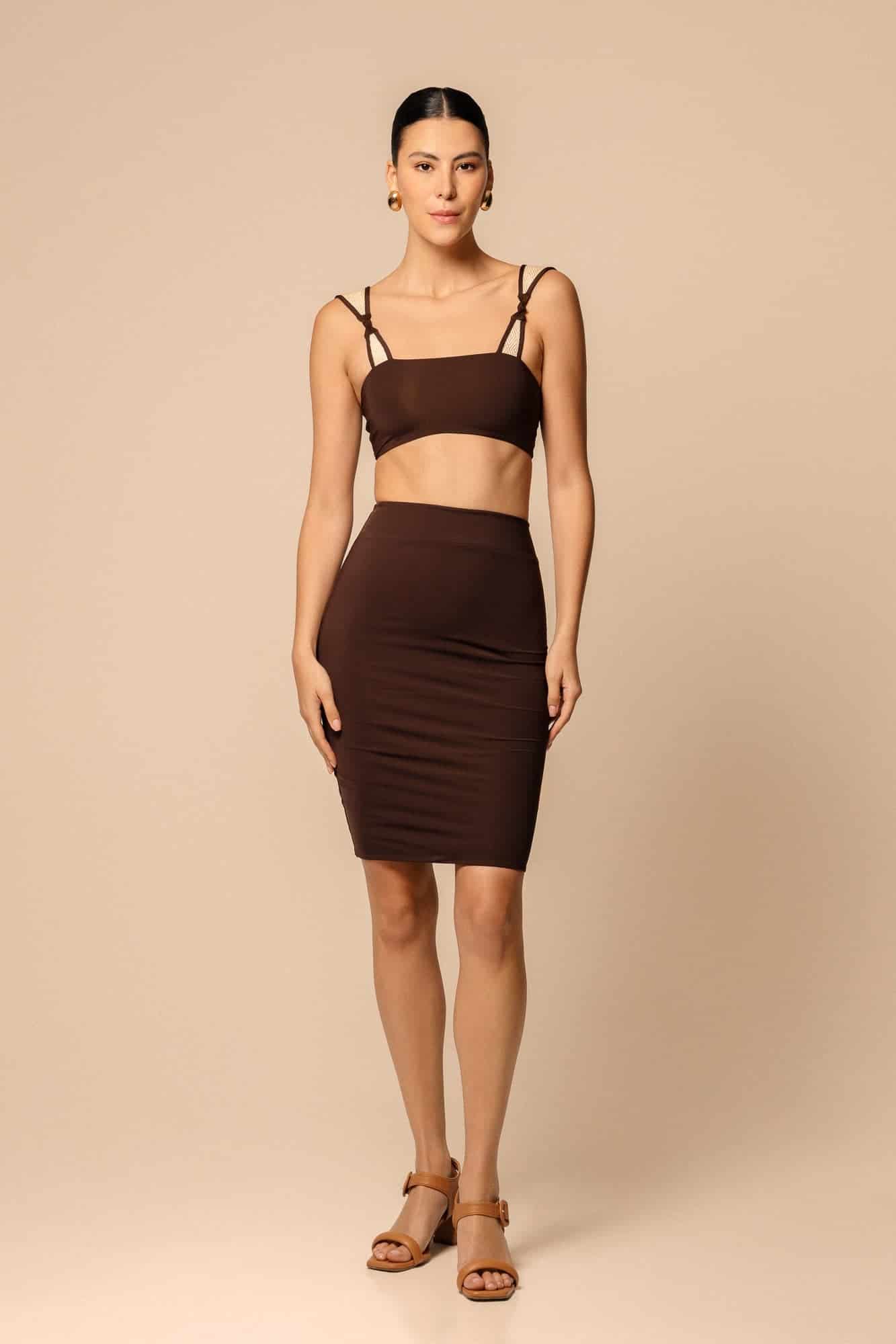 KATIA SKIRT / Café Oscuro - miniatura 2