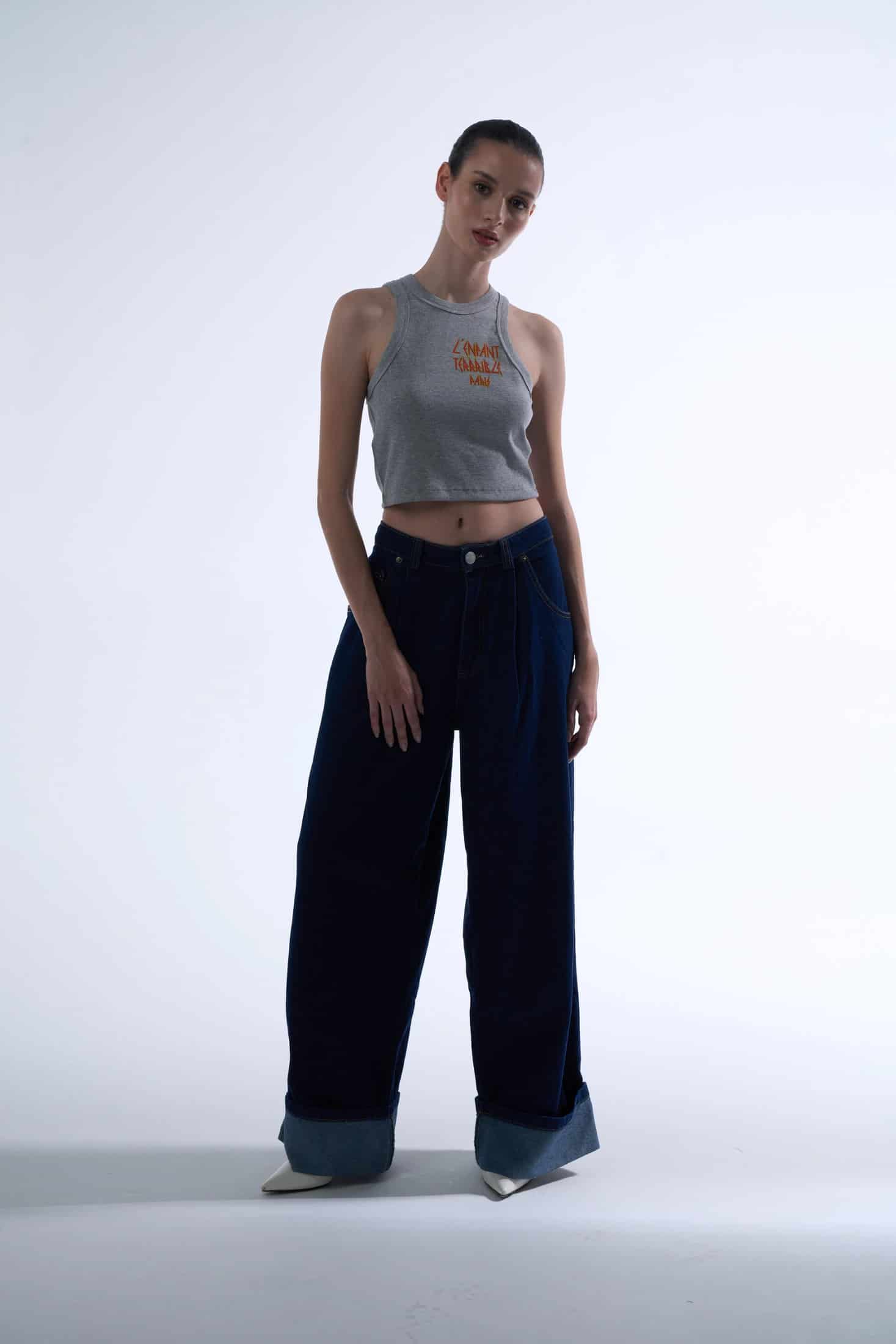 L'ENFANT GRAY WOMEN TANK TOP - miniatura 2