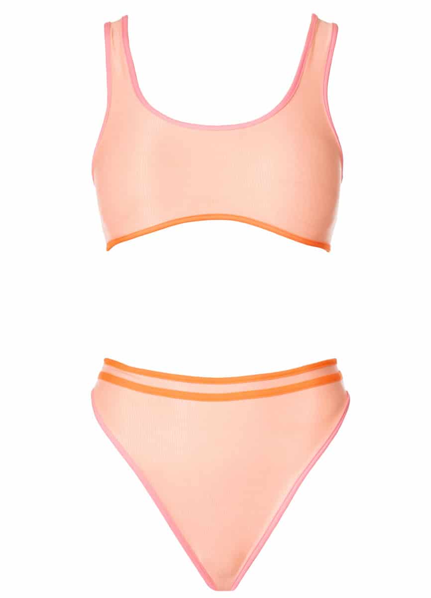 Maaji Peach Coral Elite High Rise Classic Bikini Bottom - miniatura 6
