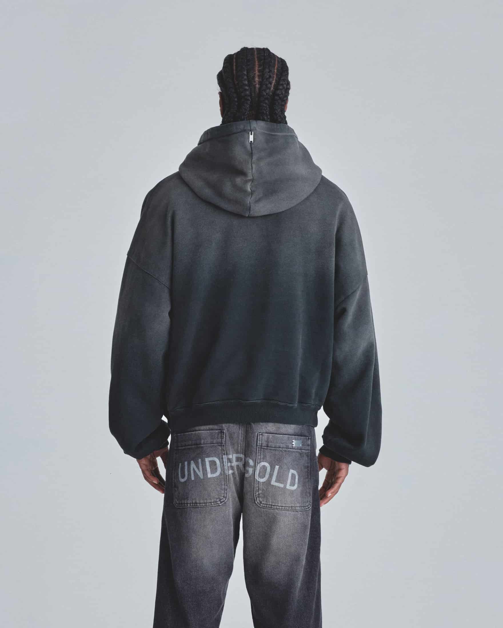 Line Varsity UNDRGLD Boxy Fit Hoodie Faded Black - miniatura 6