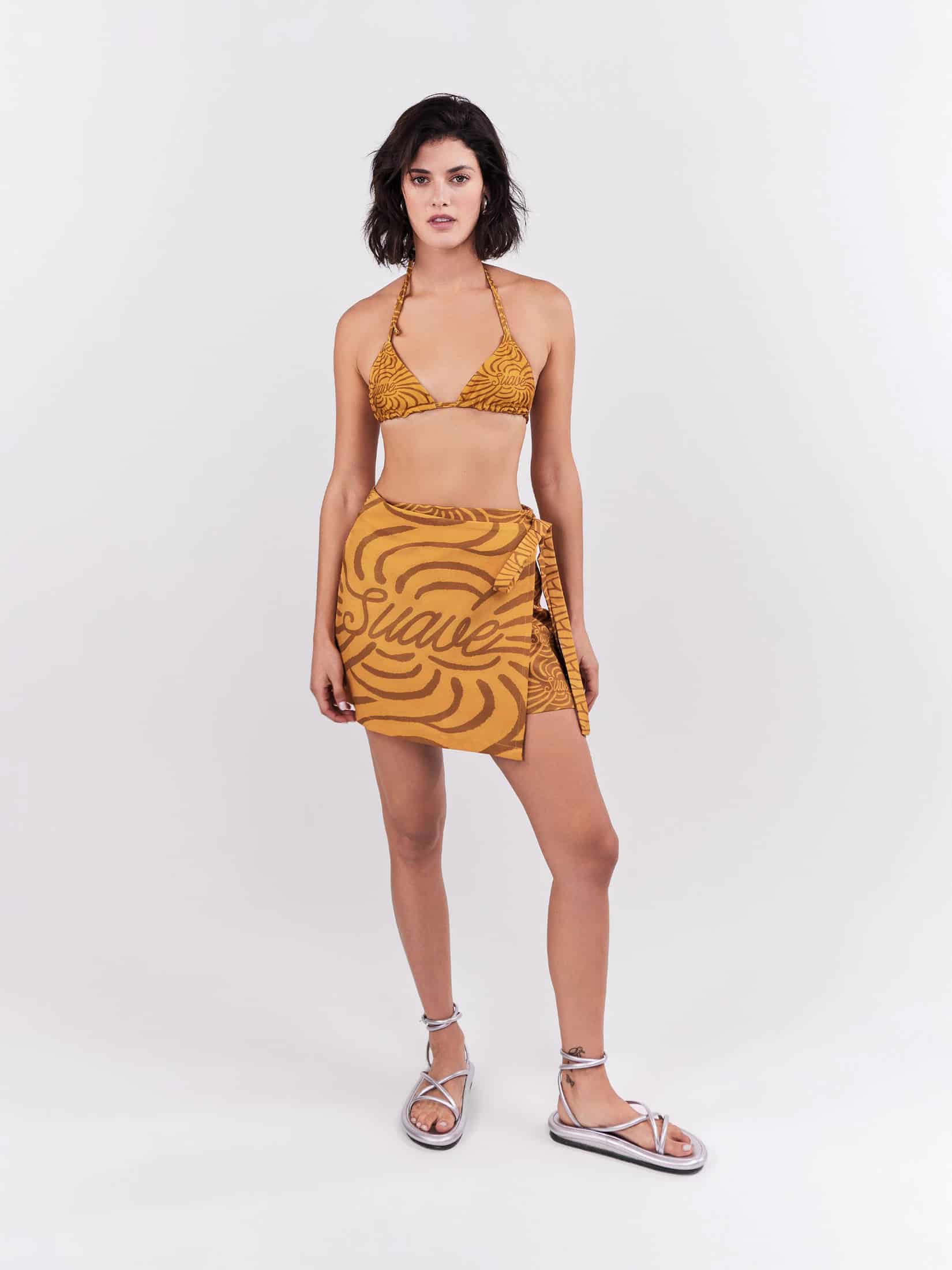 Mini Falda Suave - Ocre - miniatura 3