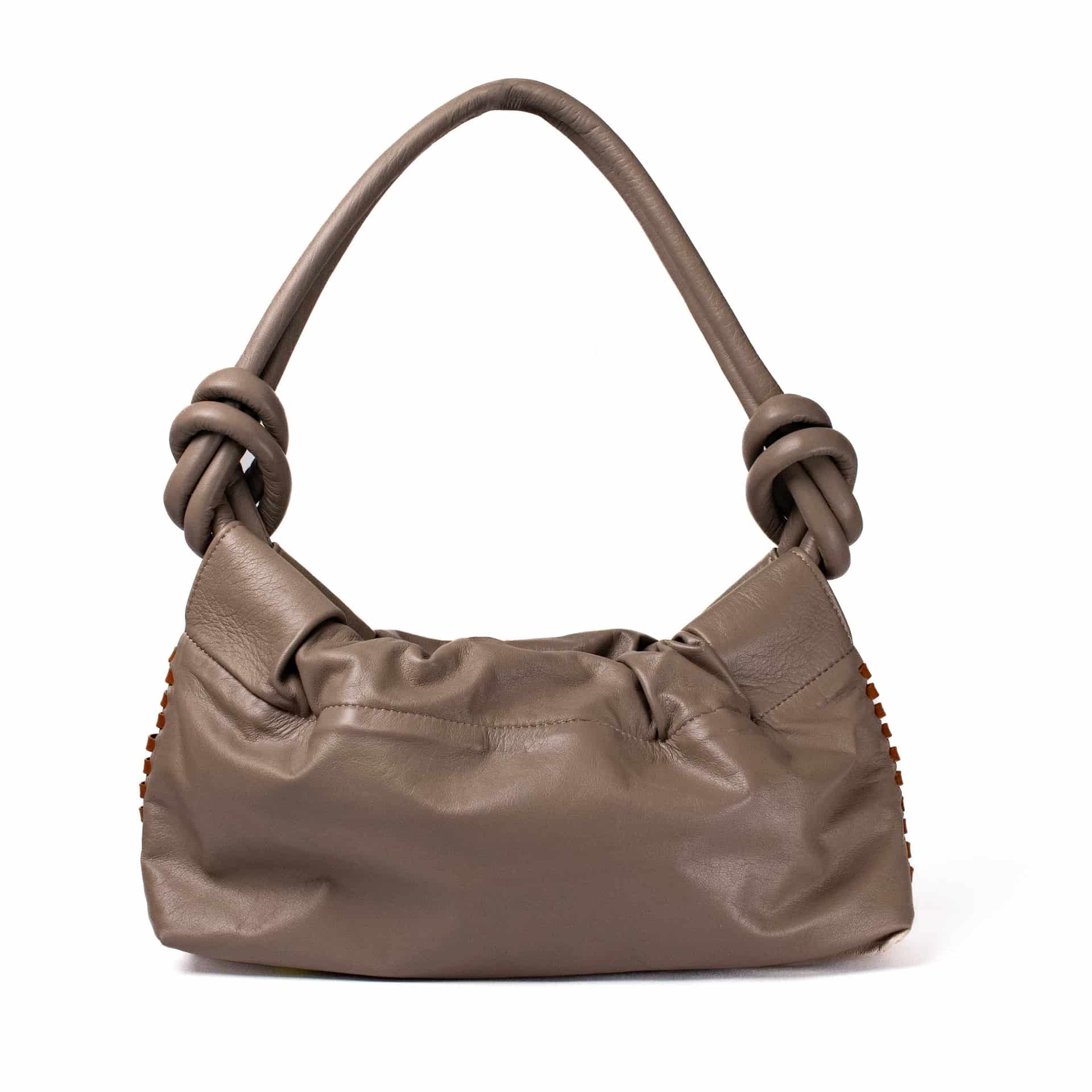 CHUNKIE baguette BAG - taupe x honey weave - miniatura 1