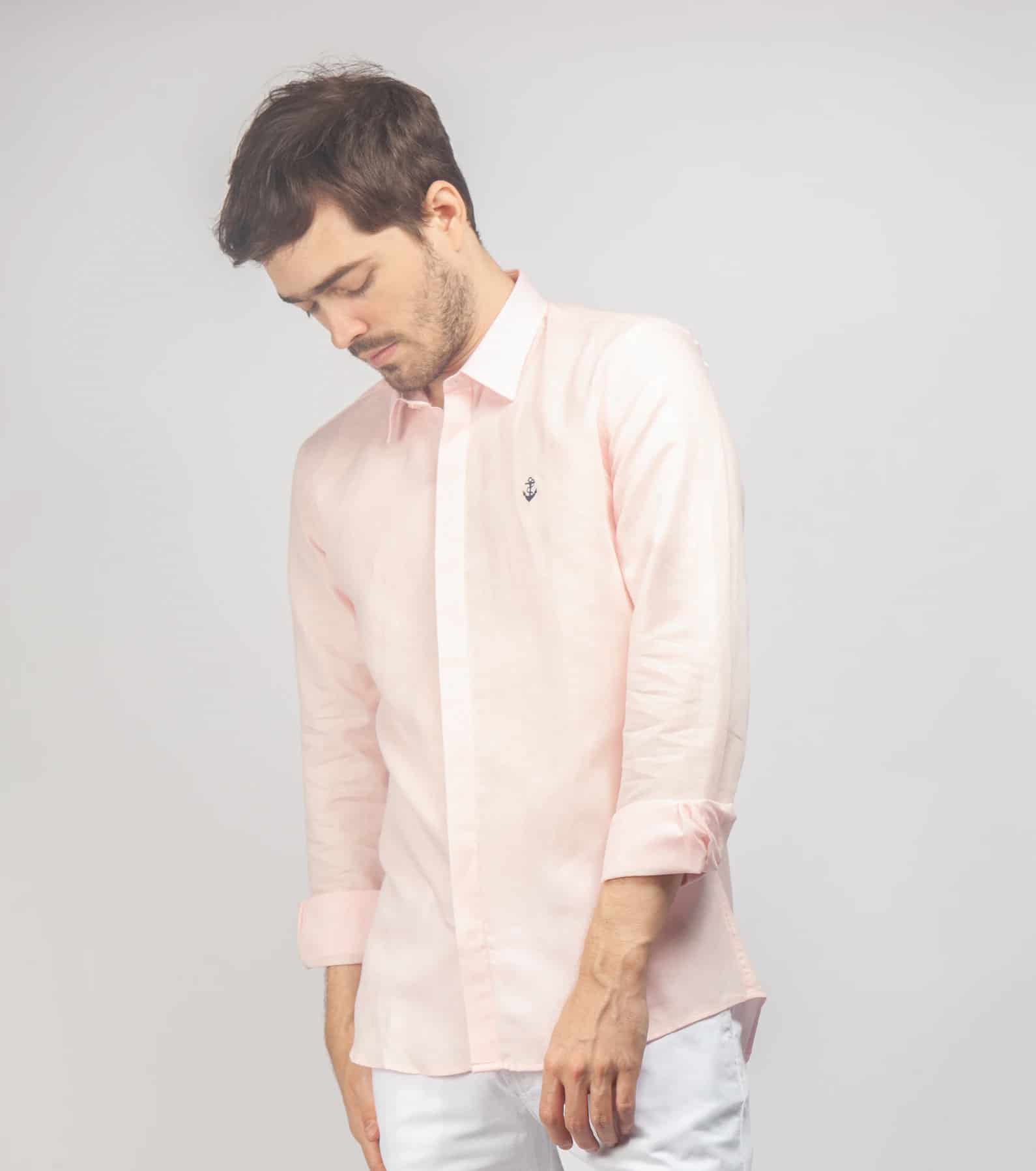 Camisa Lino Rosada - miniatura 2
