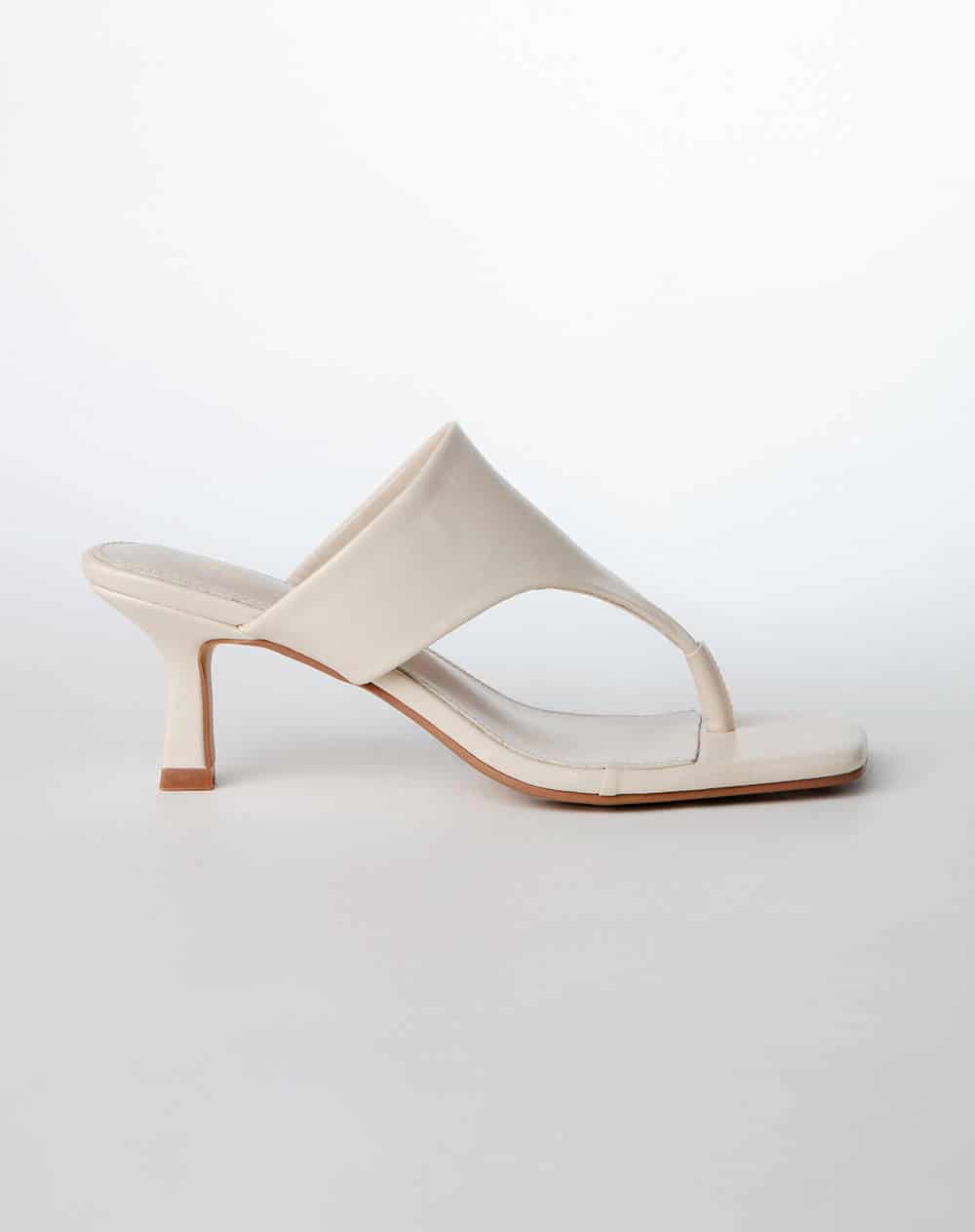 Sandalias de tacón mule crudo mujer - miniatura 2