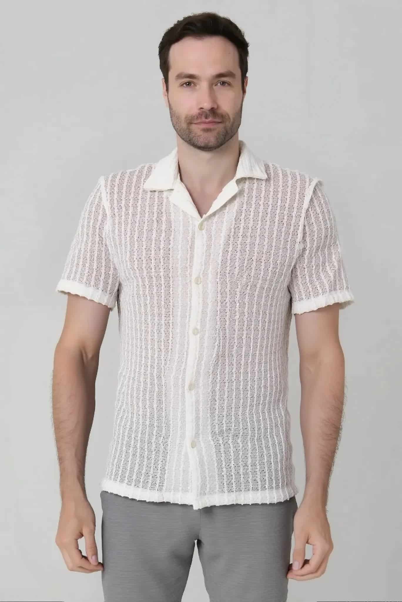 Camisa tejida manga corta Jon Sonen - miniatura 2