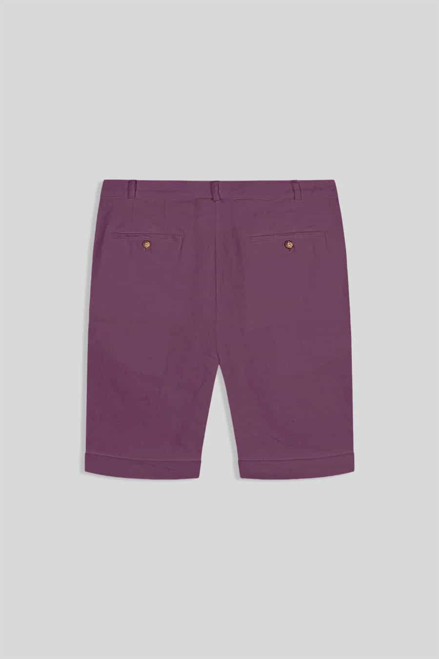 Men's linen bermuda amaranth - miniatura 2