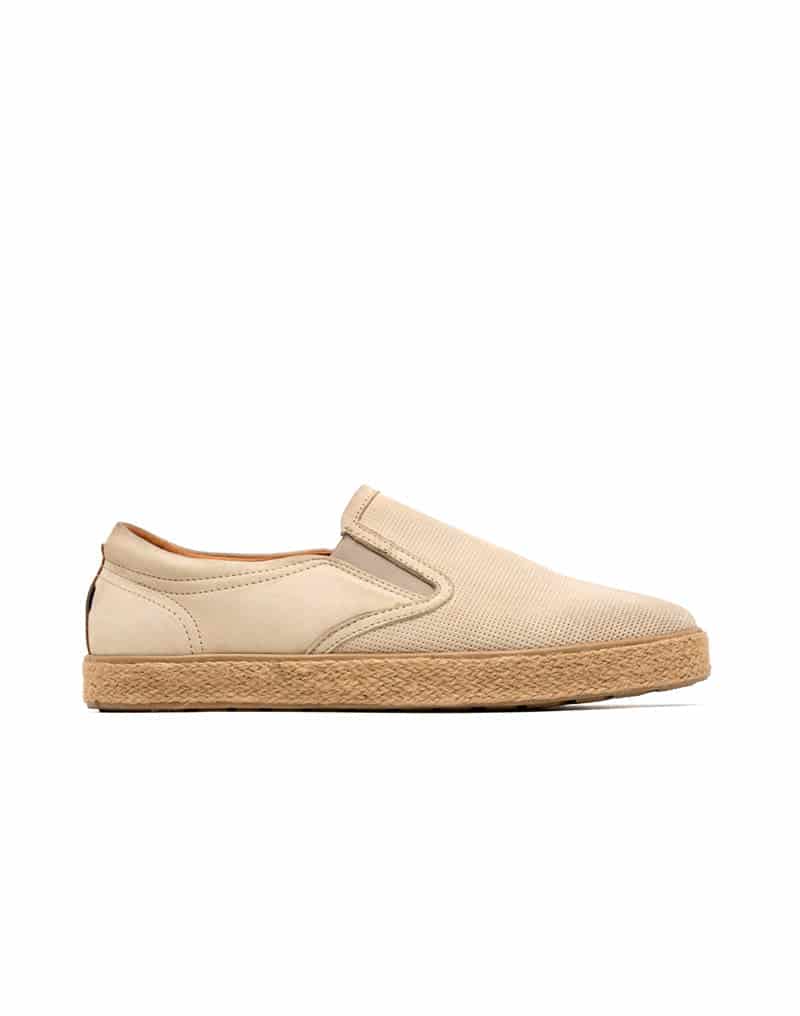 Mocasín tipo espadrille para hombre en cuero REF BAND30 - miniatura 1