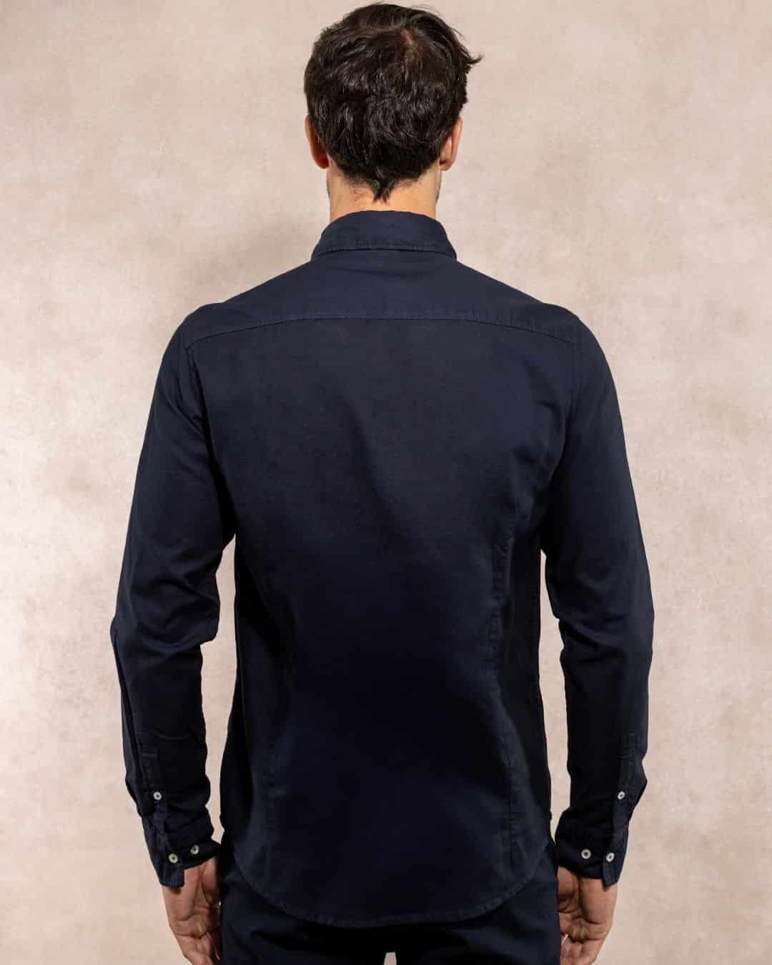 Camisa Antimanchas Oxford Azul - Talla Regular - miniatura 3