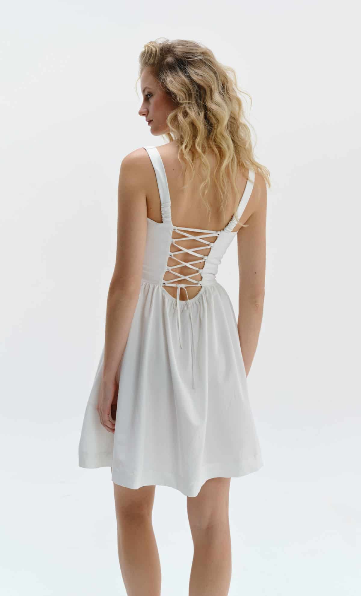 Vestido corto Canopy Ivory - miniatura 4