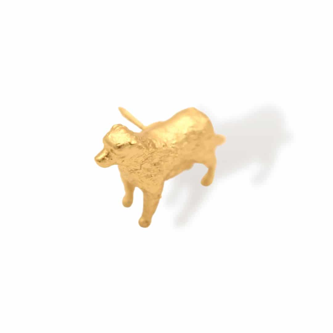 Pin de perro peludo cuerpo completo - miniatura 3