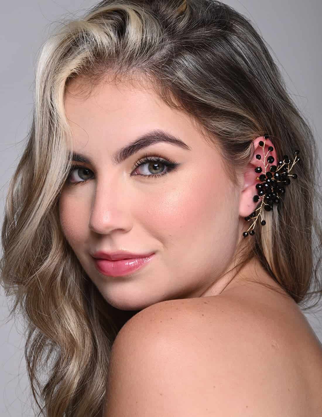 Ear Cuff Glimmer Negro - miniatura 1