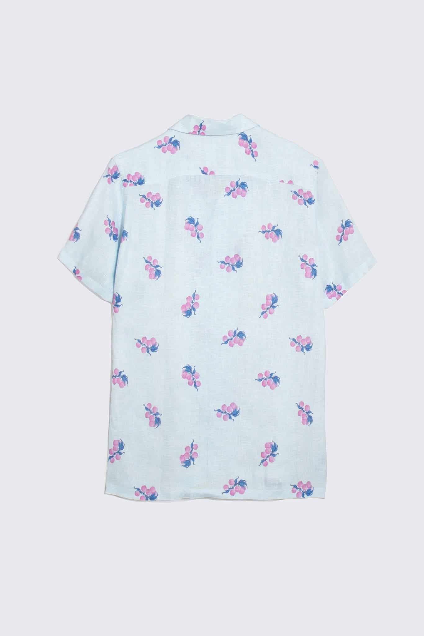 Men's linen shirt pink arezzo - miniatura 6
