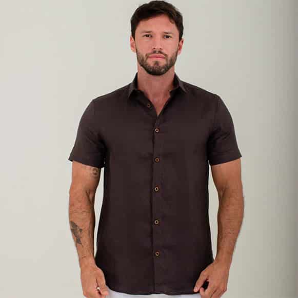 CAMISA MC 100% LINO HOMBRE - miniatura 2
