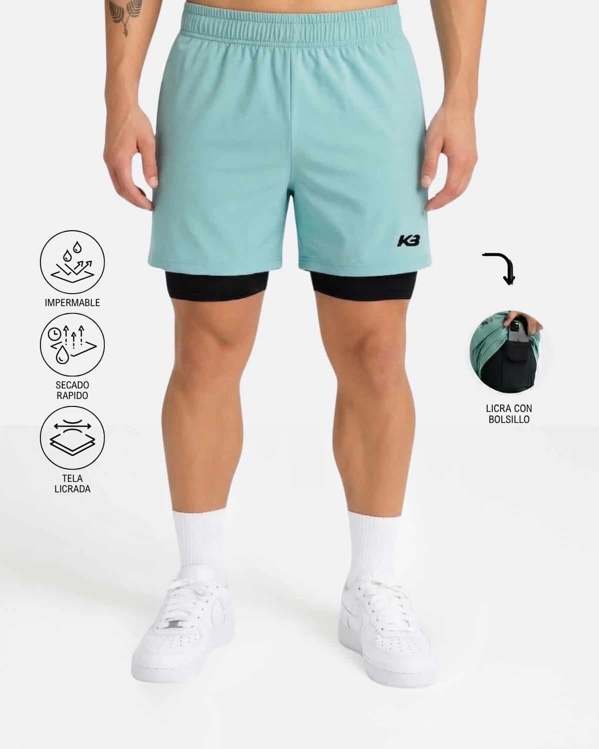 Pantaloneta Con Licra Y Bolsillo┃KBMEN RF.103 - miniatura 6