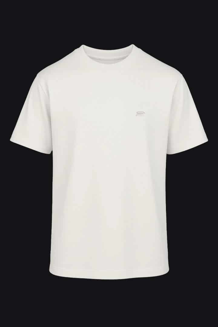 Camiseta marfil oso bordado - miniatura 1