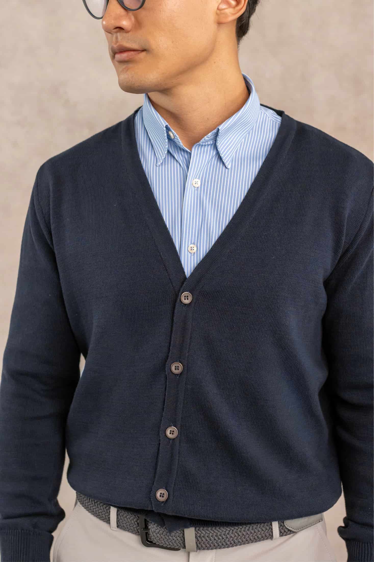 Cardigan Tejido Azul Oscuro - miniatura 10