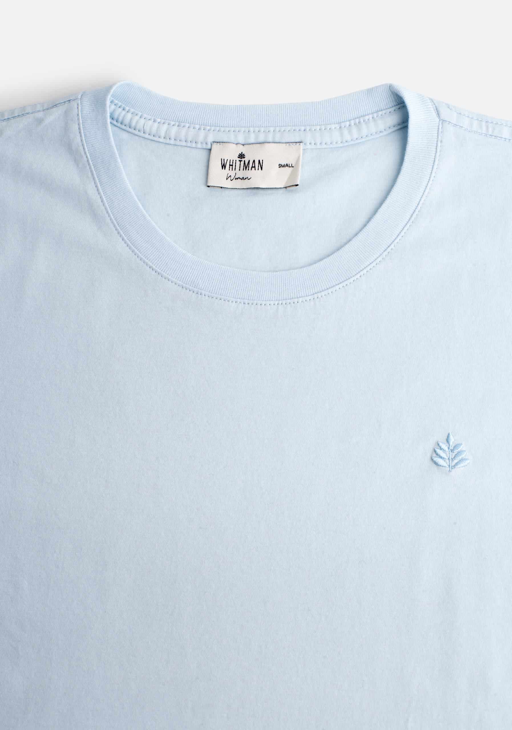 Camiseta M Unicolor CR L-Atn Azul Claro - miniatura 2