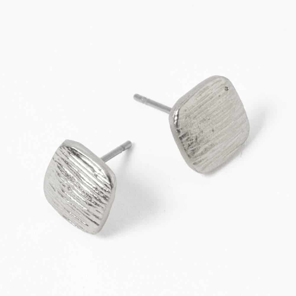 Aretes Topo Destello Firme Plateado - miniatura 3