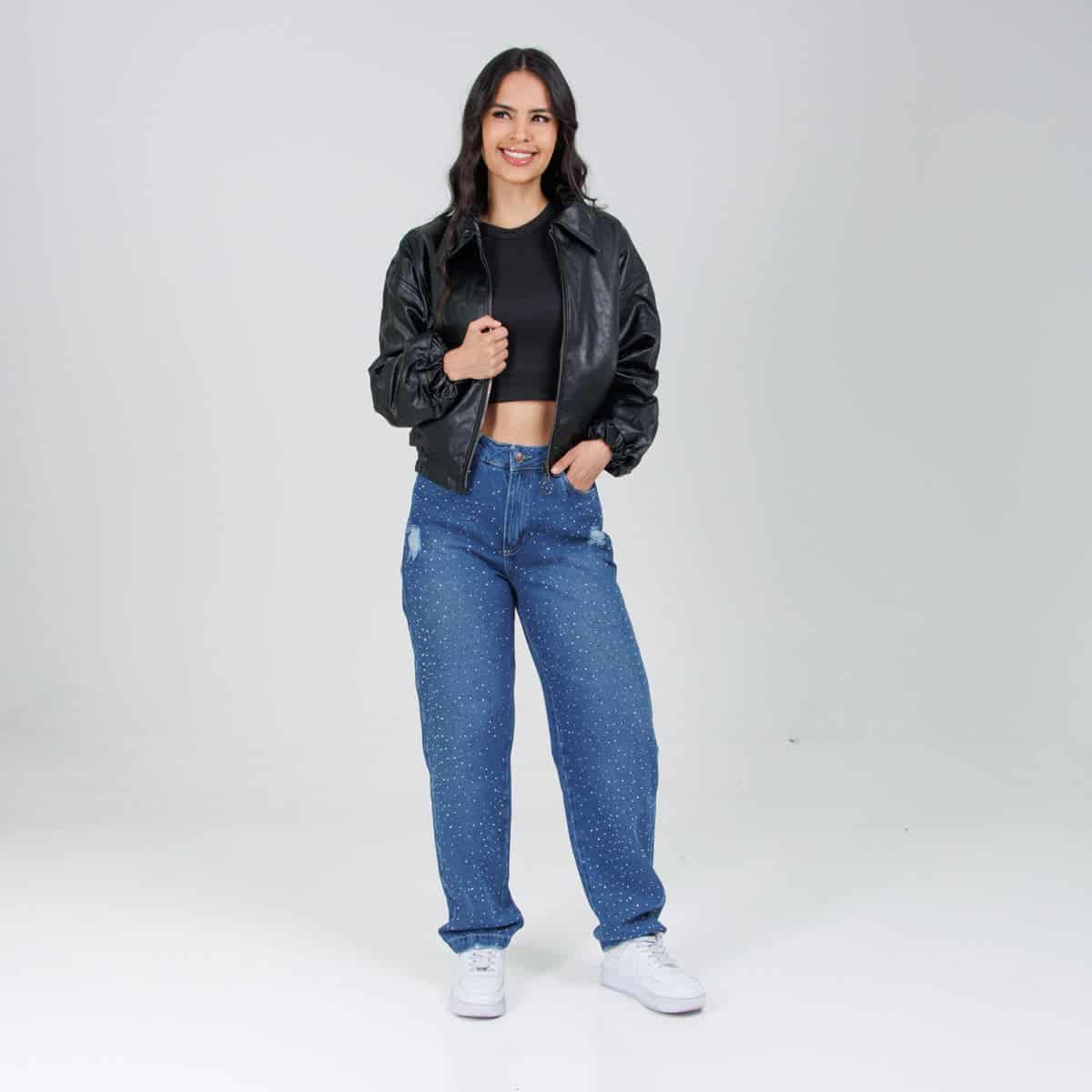 Jean Axspen Mom Fit Ax-2708 Brillos - miniatura 1