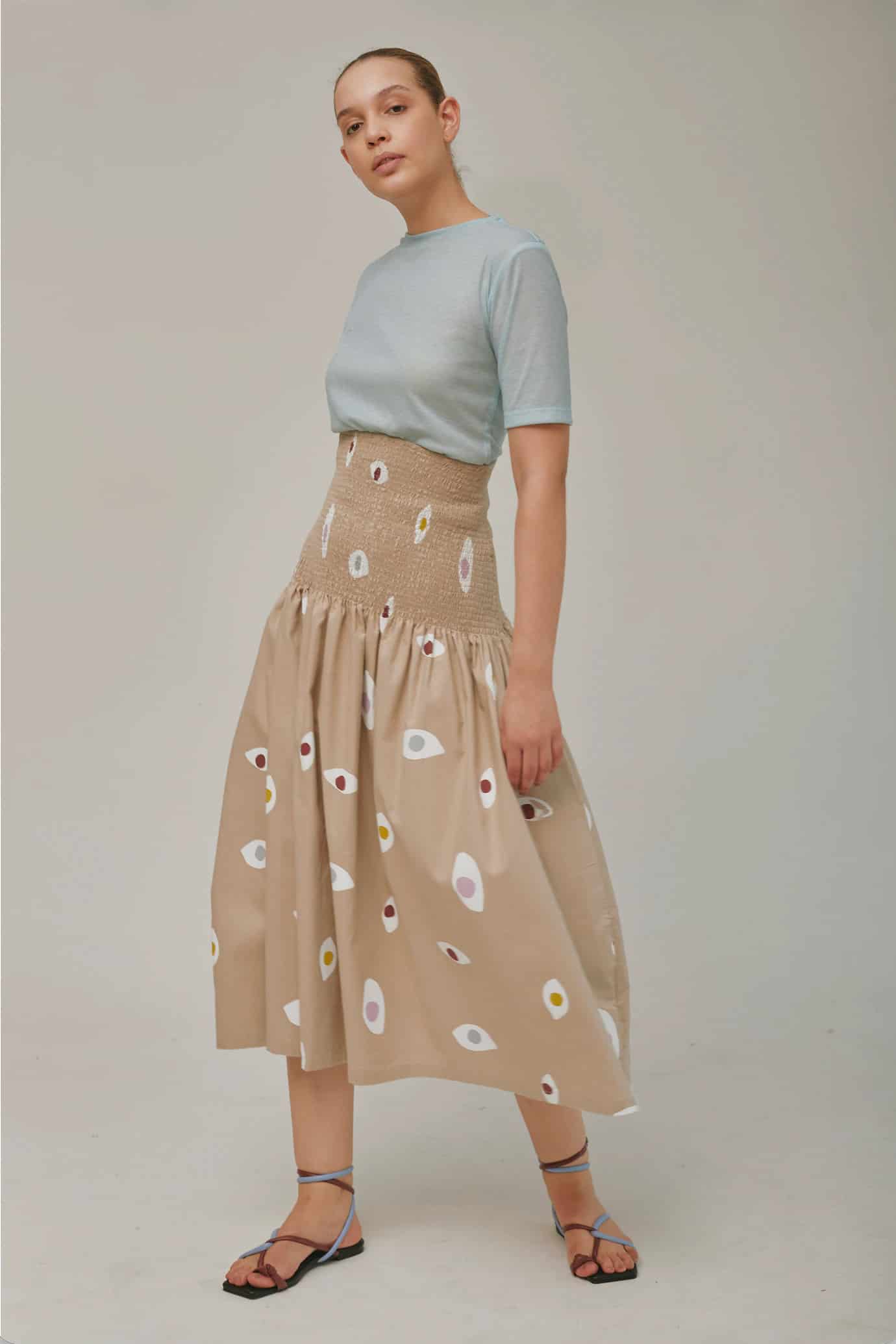 Falda Shirred Ojitos - miniatura 4