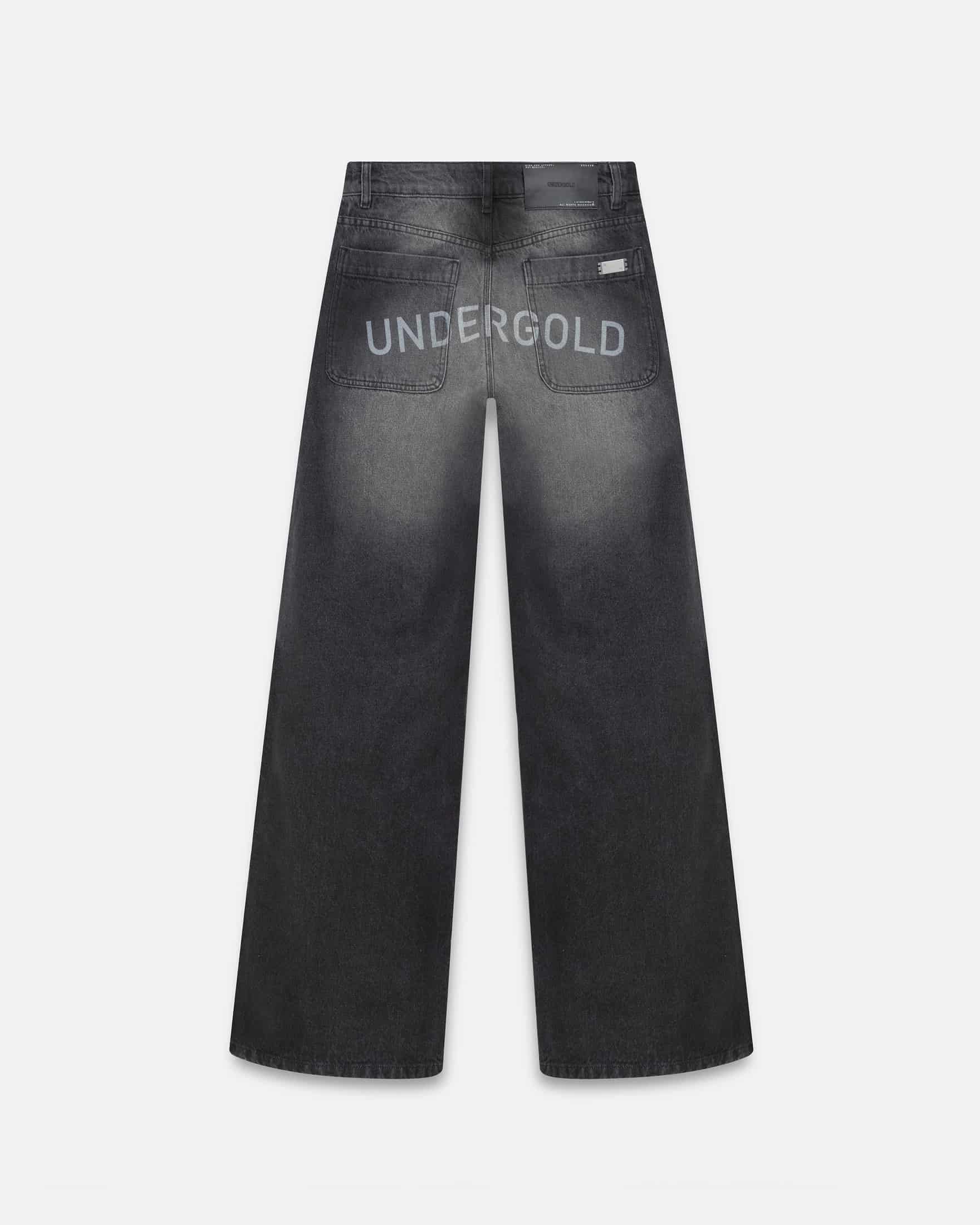 W Line Basic Wide Jeans Washed Black - miniatura 1