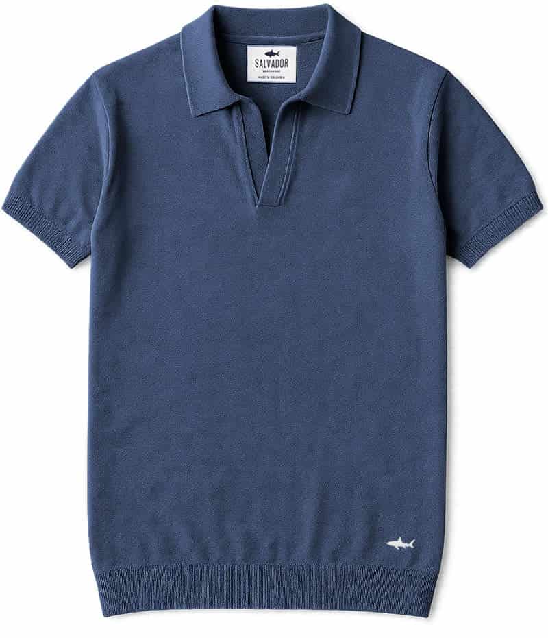 POLO DE PUNTO AZUL PETROLEO - miniatura 1