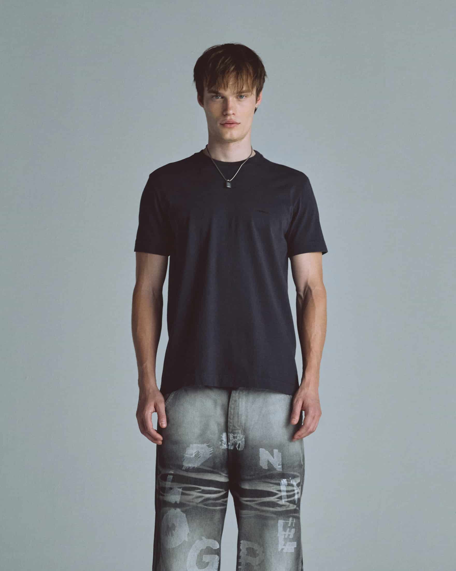 Basics Tiny Logo Regular Fit Tshirt Gray - miniatura 2