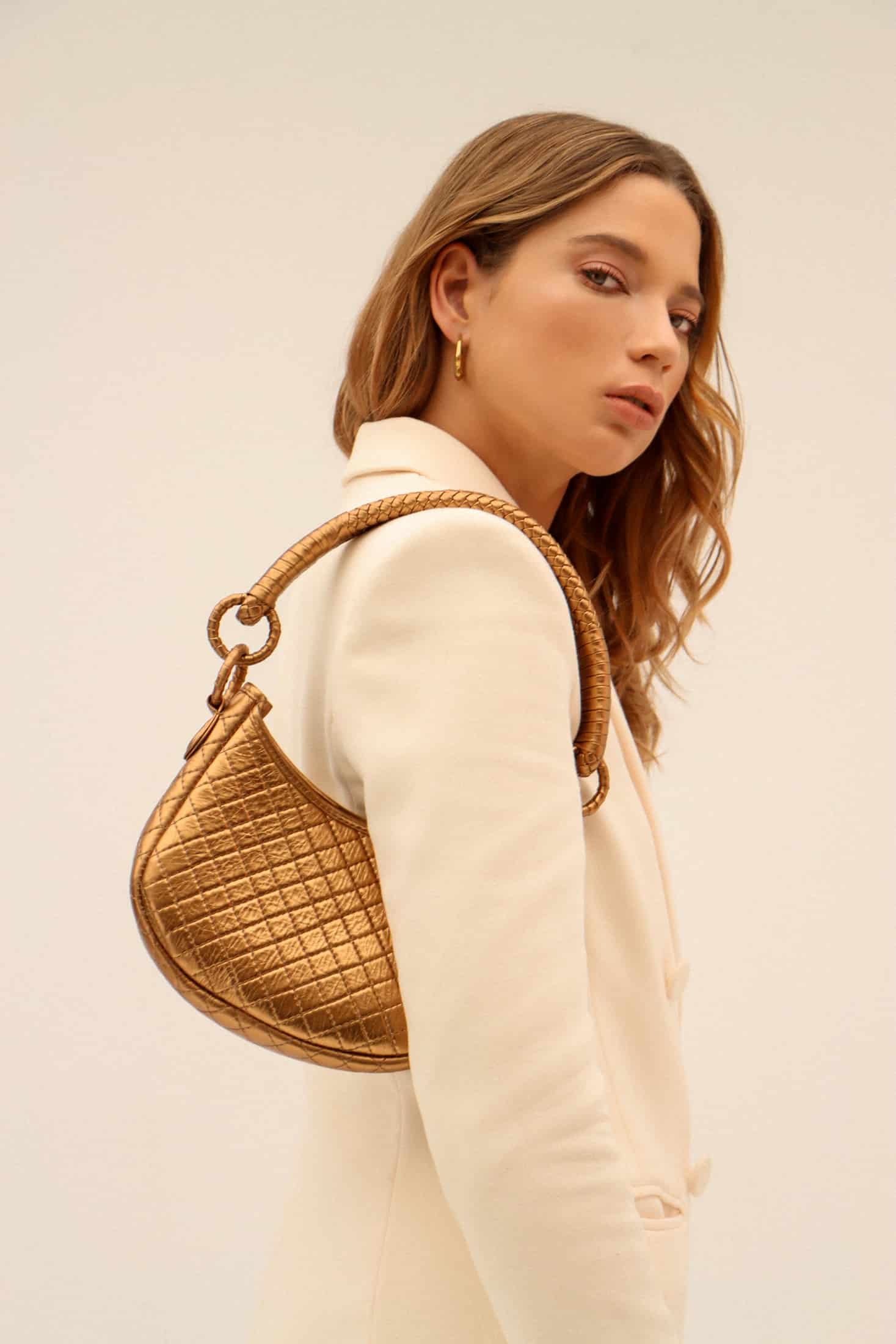 Saddle Mini, Shoulder Bag - Gold - miniatura 1
