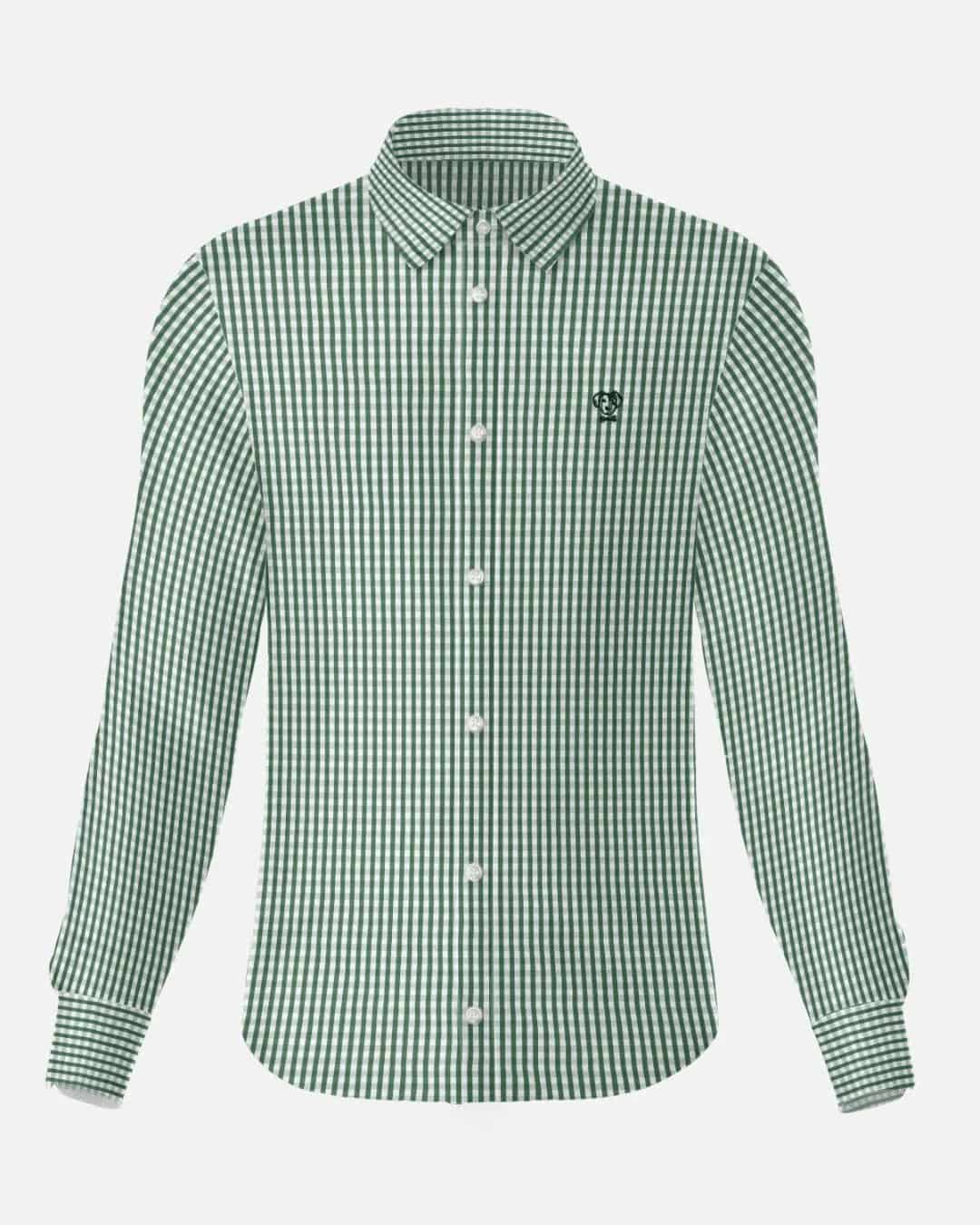 Camisa Antimanchas Popelina Cuadros Verde Oscuro Lugano - miniatura 8
