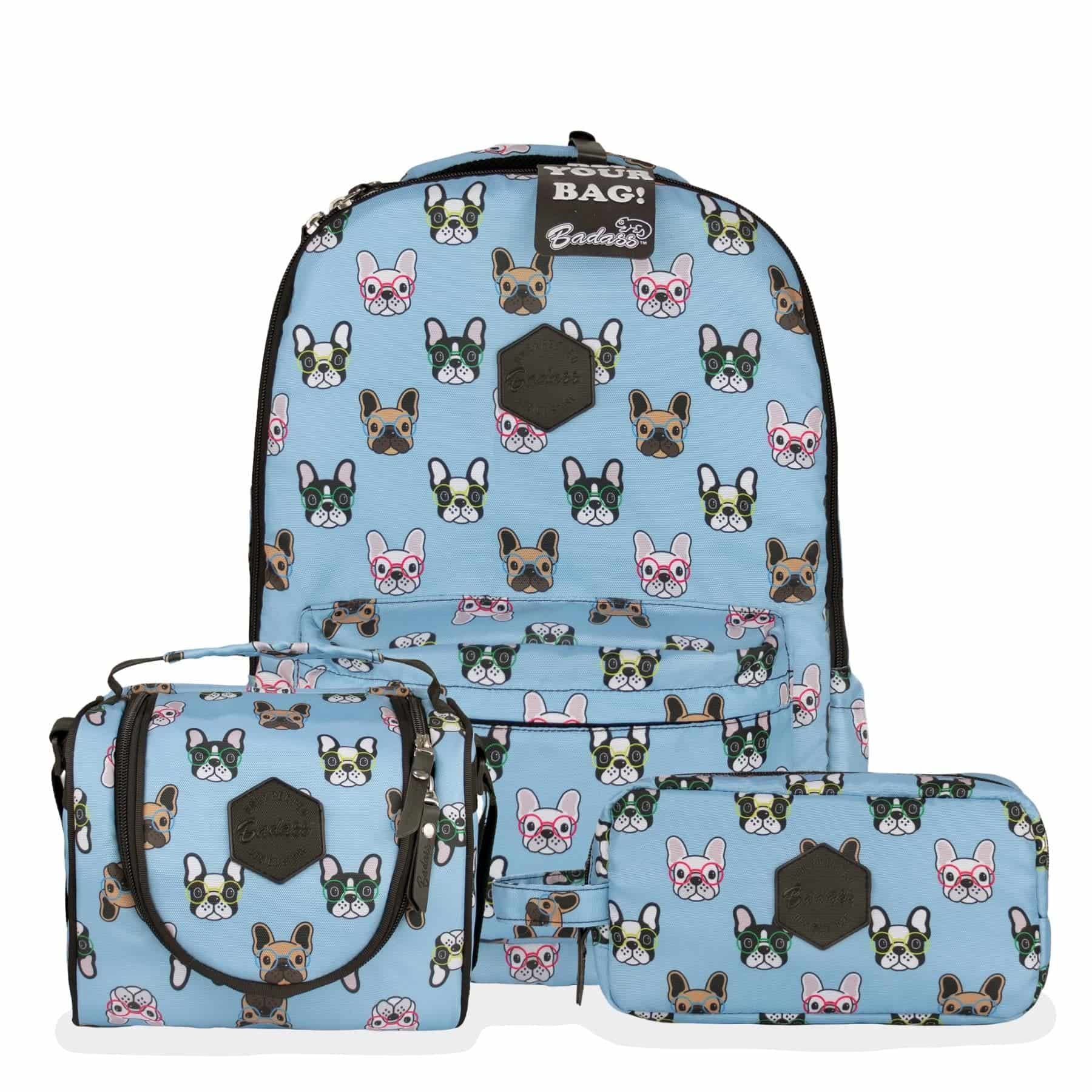 Combo Bulldog Blue - Morral + Lonchera + Cartuchera - miniatura 1