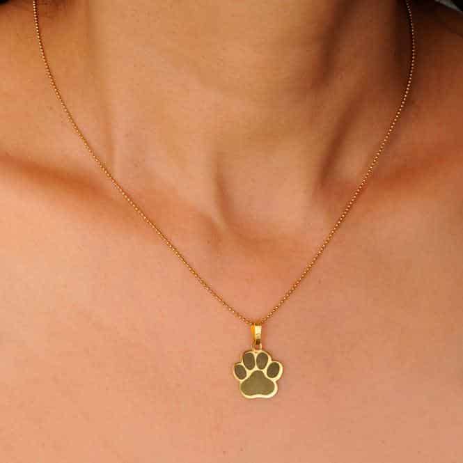 Cadena Y Dije Huella Canina - miniatura 2