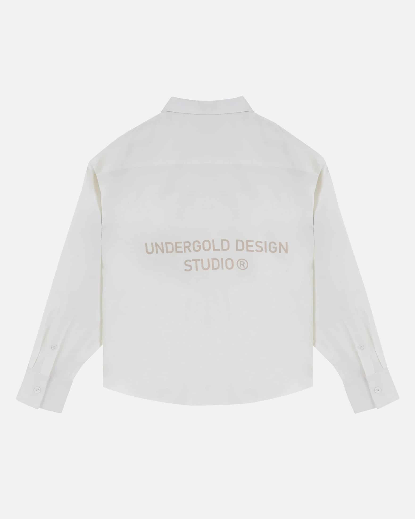 Basics Undergold Design Studio Long Sleeve Boxy Shirt Bone - miniatura 11
