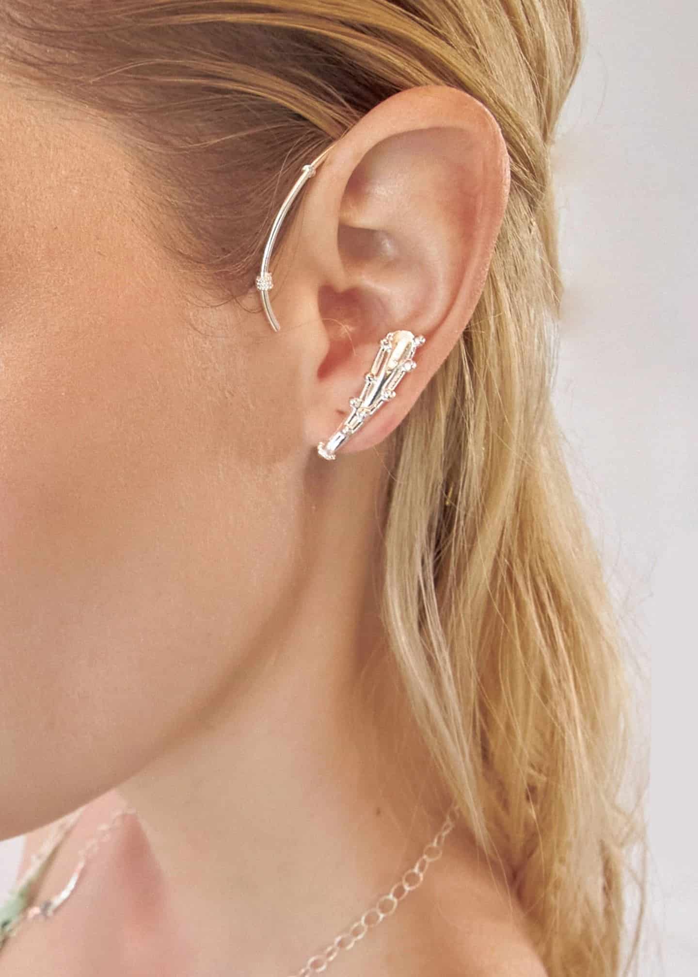 Earcuff Estambre Plata - miniatura 3