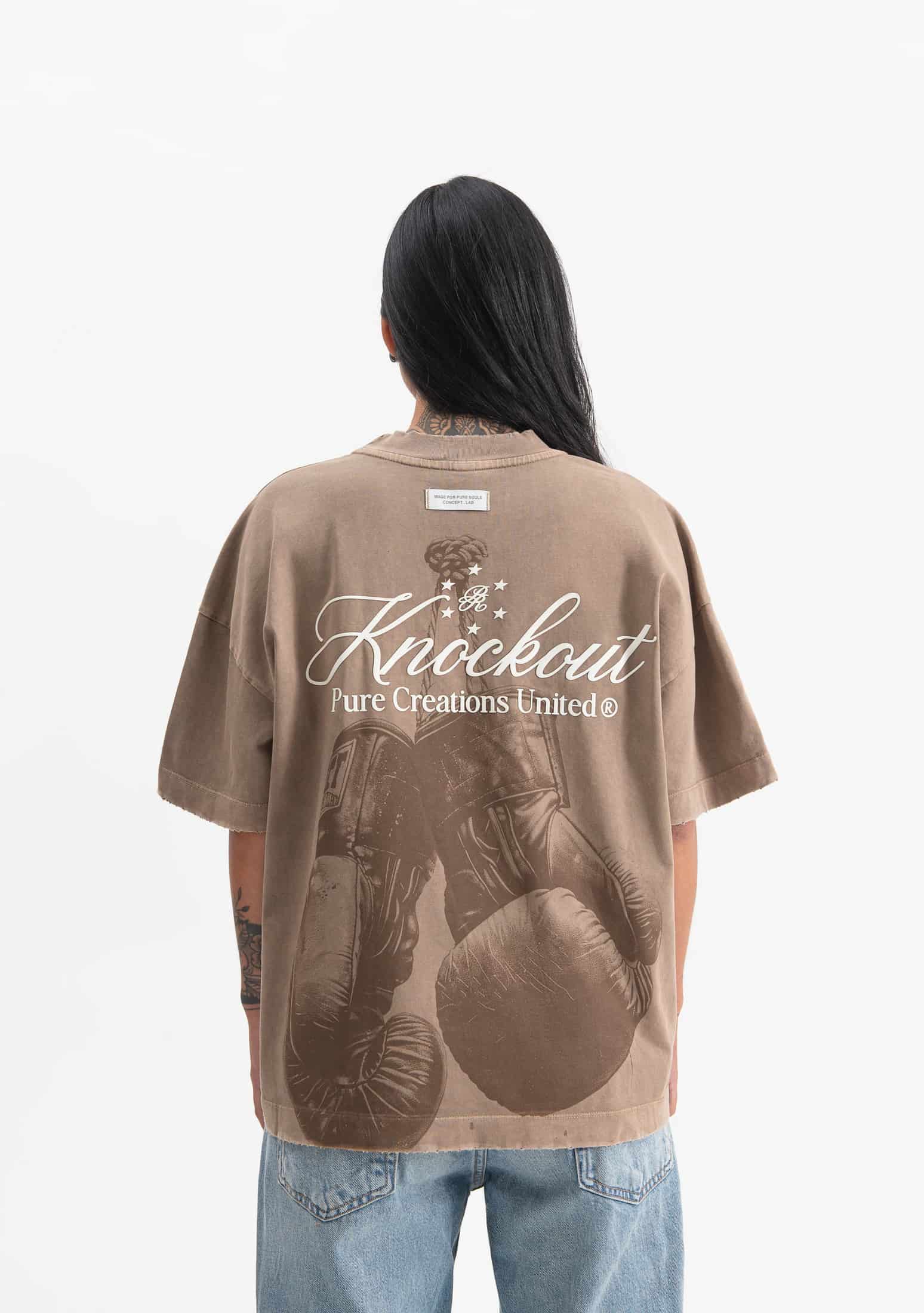knockout brown gloves T-shirt - miniatura 12