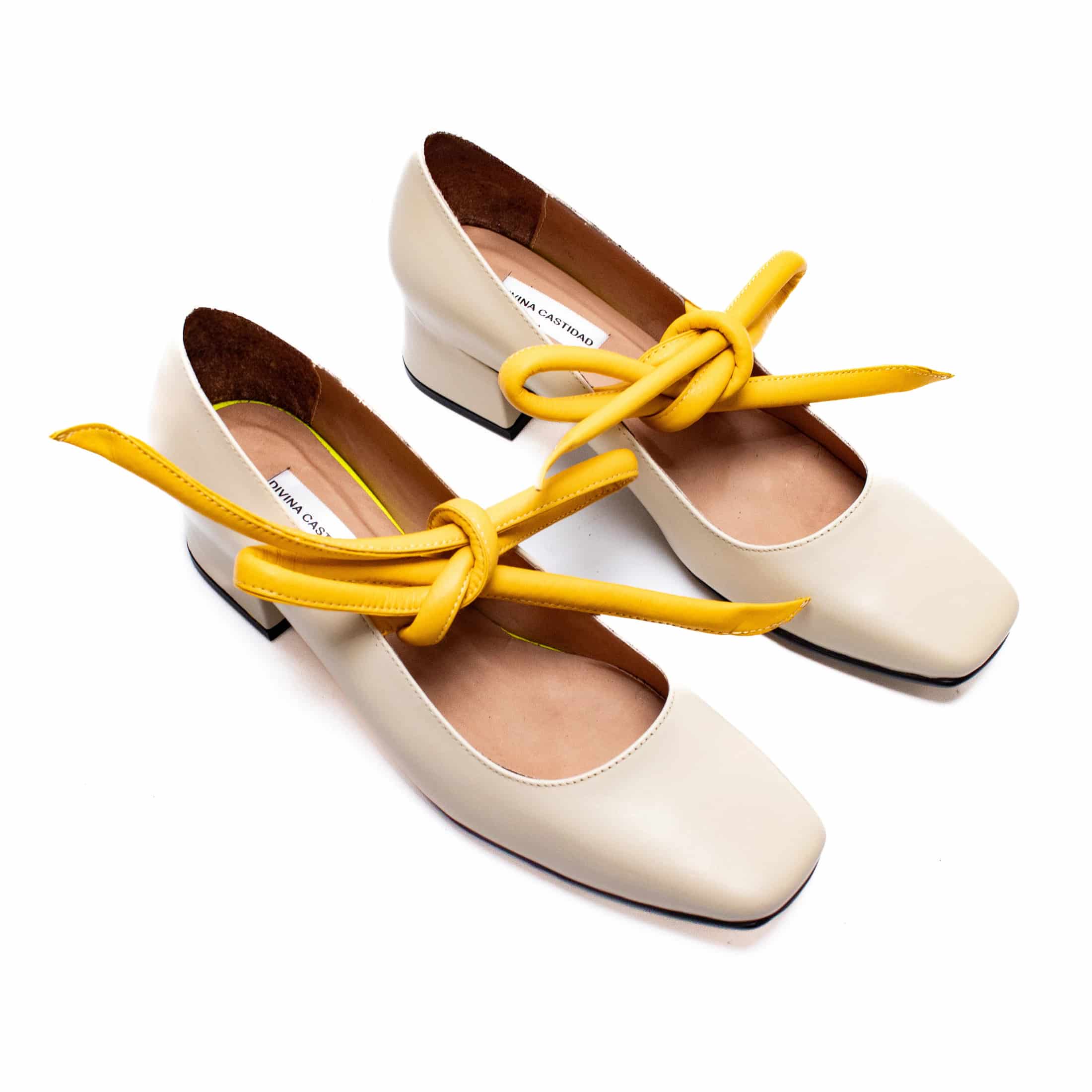 CHUNKIE MARY JANE beige x amarillo - miniatura 3