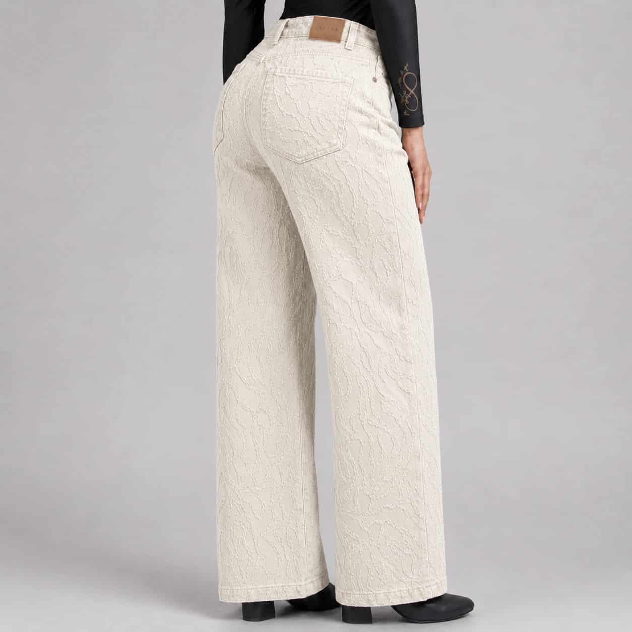 Jean Wide Leg Marfil ax-3105 Rigido - miniatura 2
